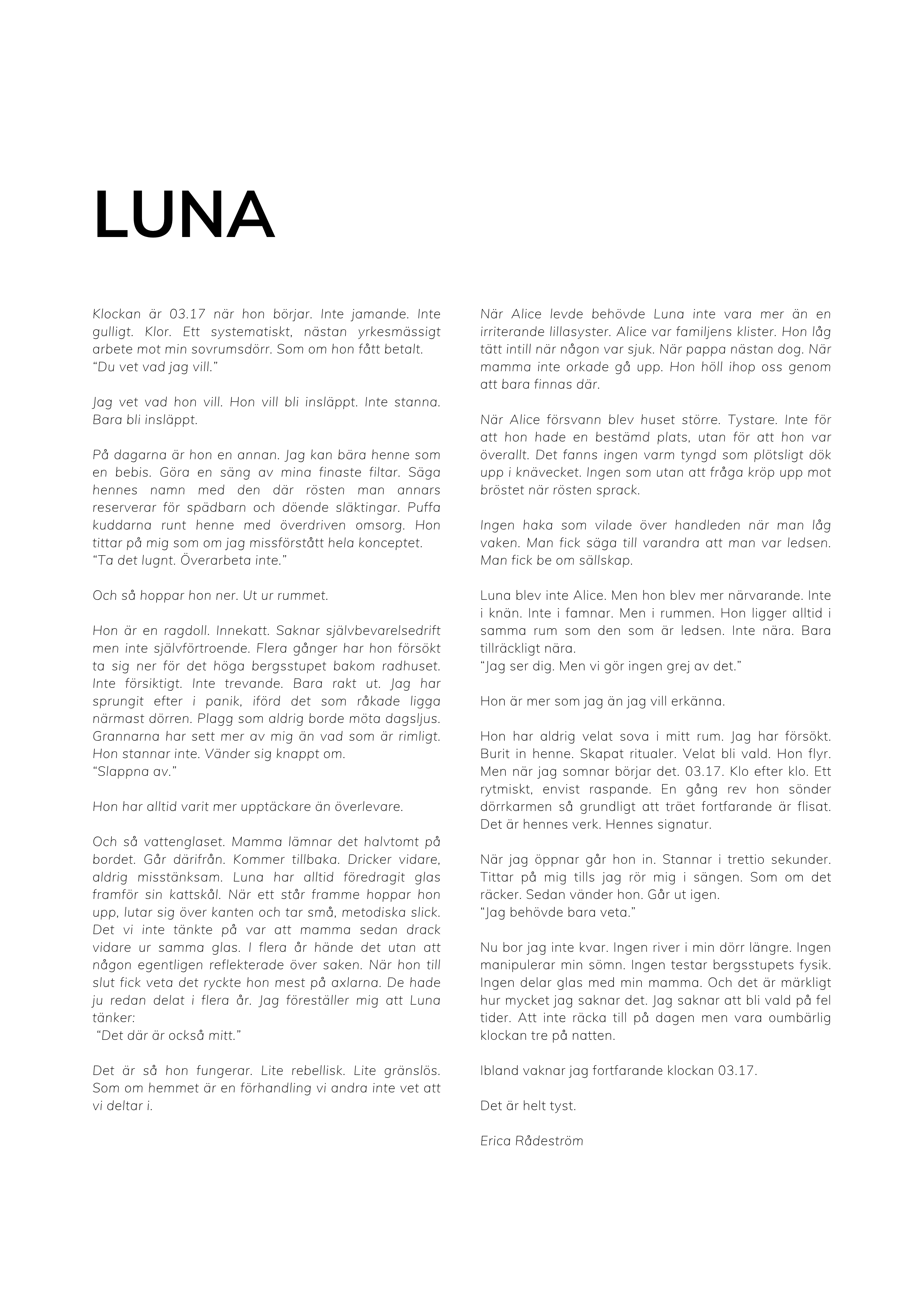 Personporträtt – Luna — image 1